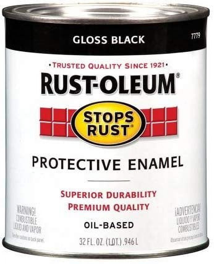 7798830-6PK Stops Rust Spray Paint, 12 Oz, Semi-Gloss Black, 6 Pack