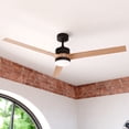 thumbnail image 1 of Ruston 60 in. Matte Black Hickory Blades, Industrial Ceiling Fan with Integrated LED Light Kit Included Remote Control, 1 of 14