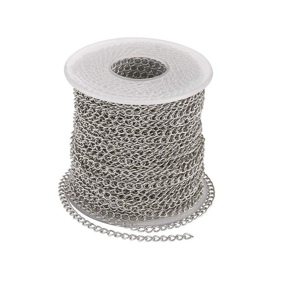 Rustproof 304 Stainless Steel Curb Chains 4mmx3mmx0.6mm, 82 Feet Length ...