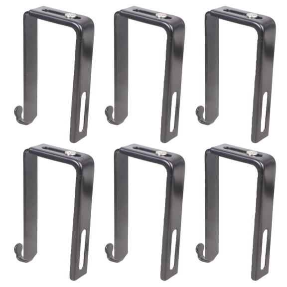 Rustproof Adjustable Clamp Hook Pack of 6 Easy Installation for Brick Wall Outdoor Decoration Organizers
