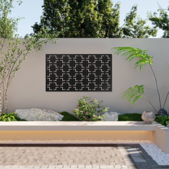 Rustproof Anti-Corrosion Laser Cutting Privacy Screen Panel 23.6*46In Decorative Space Divider