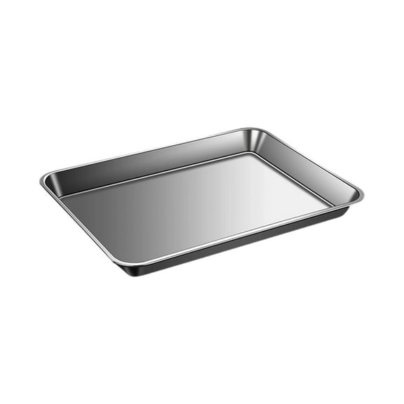 Rustproof Baking Pan For Pastries Household Stainless Steel Barbecue Dish Thickened Rectangular Flat Bottom Tray