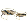 thumbnail image 1 of Rustproof Bathroom Counter Organizer Luxury Countertop Storage Rack for Cosmetic Yellow, 1 of 6
