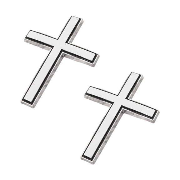 Rustproof Crosses Car Sticker Metal Decal Easy Peeling and Application Suitable for Trunk Tailgate Side
