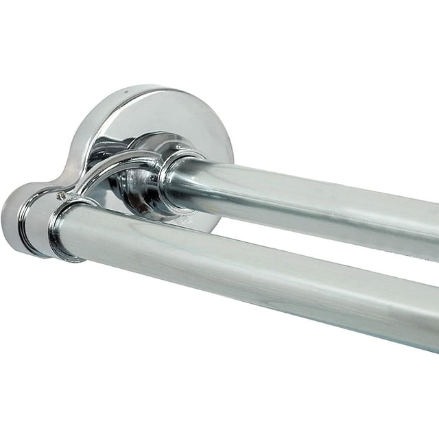 Rustproof Double Shower Curtain Rod, with Choice of ToolFree Tension
