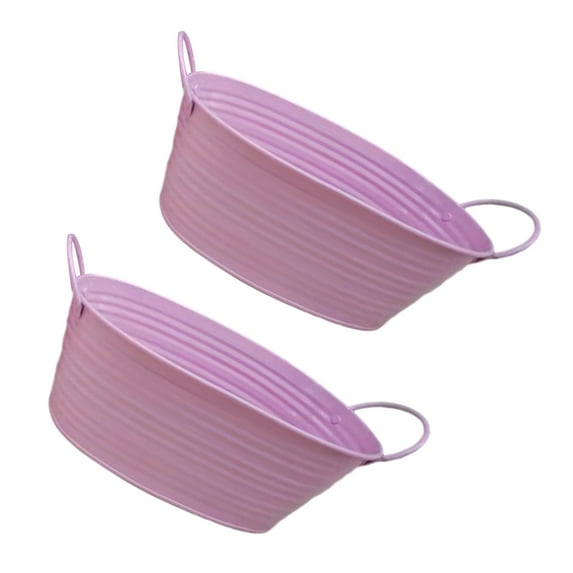 Oval Metal Planter Container With Handles Bucket Suitable For Succulents Indoor Outdoor Garden Wedding Party Decoration