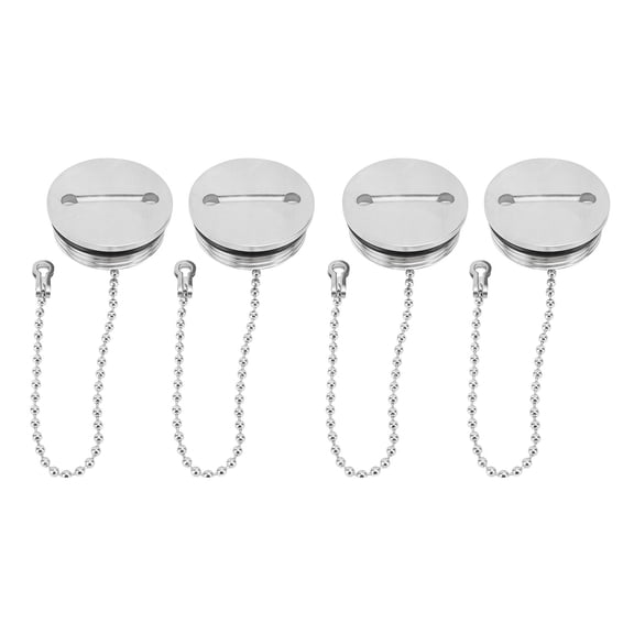 Rustproof Marine Yacht Gas Fuel Tank Cap Replacement - 316 Stainless Steel Heavy Duty Deck Filler Hardware - Universal Fit for Boat Vessel Inflatable Business Yachts - 1.38 inches / 35 mm - 4 Pack