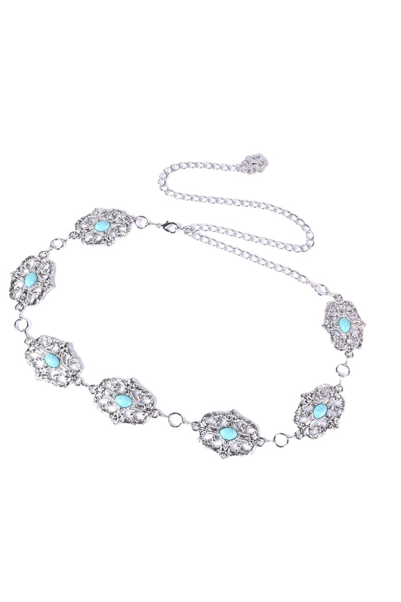 Rustproof Metal Corset Chain Belt Intricate Retro Pattern Adjustable Waist Jewelry for Prom Wedding Daily Wear