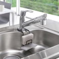 thumbnail image 1 of Rustproof Metal Sponge Holder, Hanging Faucet Mount Organizer, Sink Caddy Storage Rack, Quick Drain Countertop Gadget, Dishcloth Brush Container, Space Saving, 1 of 6