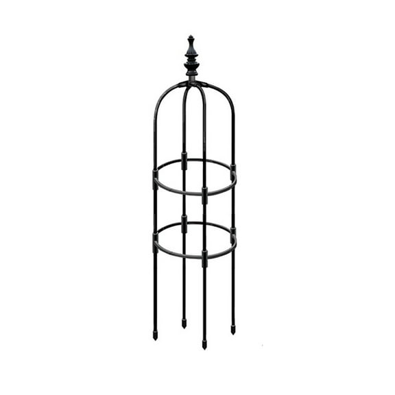 Rustproof Metal Tube Garden Outdoor Indoor Pot Plant Stand, Round Obelisk Planter For Climbing Vines - Style:Style 2;