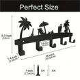 thumbnail image 1 of Rustproof Metal Wall-Mounted Towel Rack with 5 Hooks: Ideal for Bathroom, Bedroom, Pool, and Outdoor Use, 1 of 4