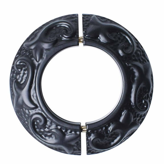 Rustproof Radiator Flange Black Aluminum Powder Coat Collar Pack of 2