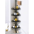 thumbnail image 1 of Rustproof Shower Caddy Tension Pole Corner Shower Caddy Organizer 4 Tier Adjustable Shelves with Tension Pole and Large Capacity for Bathtub Shampoo Accessories Storage Rack 38.8-122.7inch, 1 of 12