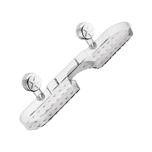 Rustproof Shower Organiser for Shampoo Wall Mounted Suction Cup Storage Rack Space Saving Bathtub Accessories Holder