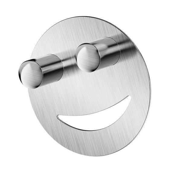 Rustproof Sponge Holder with Hooks, Smiling Face Design and Stainless Steel, for Kitchen Sink and Bathroom