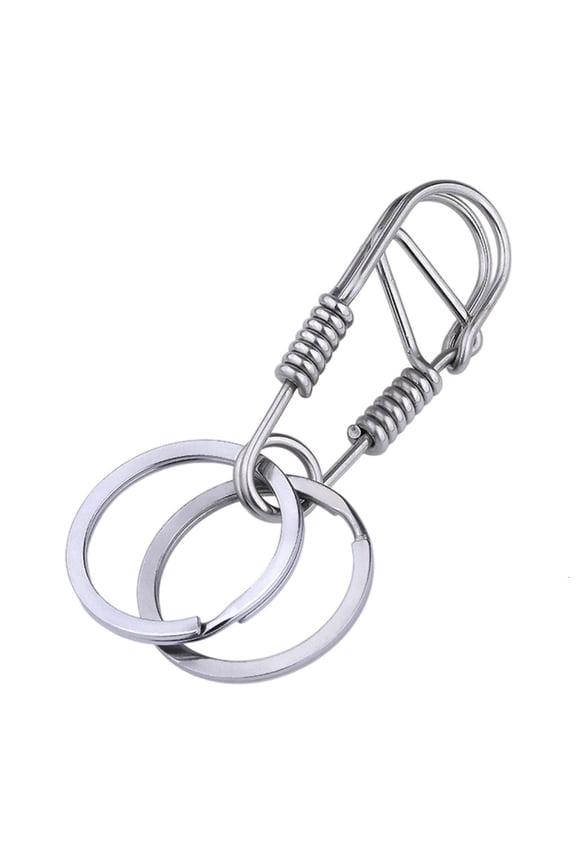 Rustproof Stainless Steel Key Holder Handmade Double Loop for Active Lifestyles