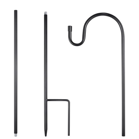 Rustproof Stainless Steel Outdoor Bird Feeder Hook - Heavy Duty Detachable Insertion Hook for Courtyard, Trees, Railings - Weather Resistant & Stable Design (1-Pack)