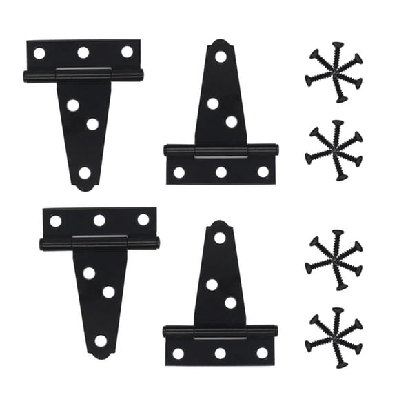 Rustproof T Hinges Set for Wood Garden Gate Heavy Duty Iron Hardware for Shed Door Wood Fence Gate Hinges for Household