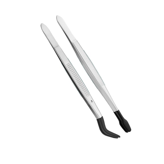 Rustproof Tweezers With Protective Silicone Tip Secure Handling Of Small Objects In Various Environment