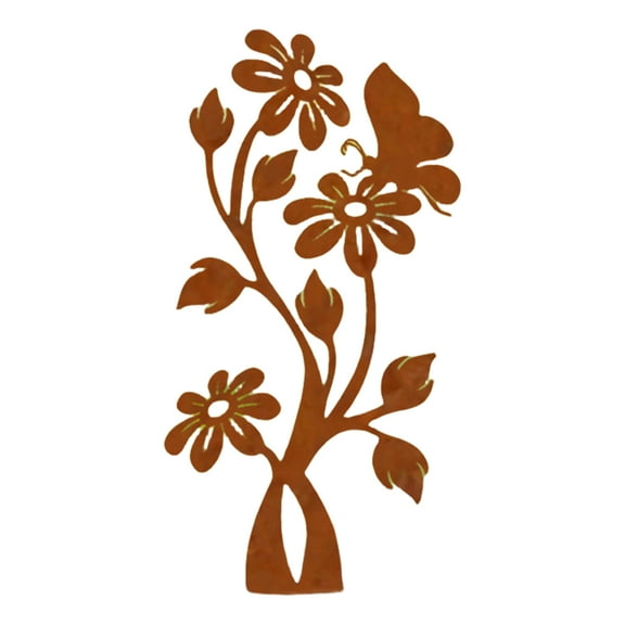 Rustproof Vintage Metal Garden Stakes Suitable For Outdoor Lawns Yard Decoration & Flower Bed Landscaping With Iron Art