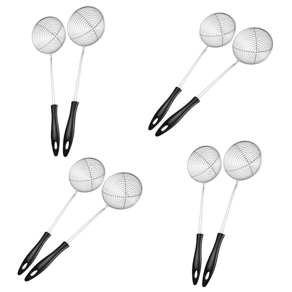 Rusts Resistant Stainless Steel Skimmer Ladle Slotted Spoon Large Colander with Ergonomic Handle Kitchen Utensils