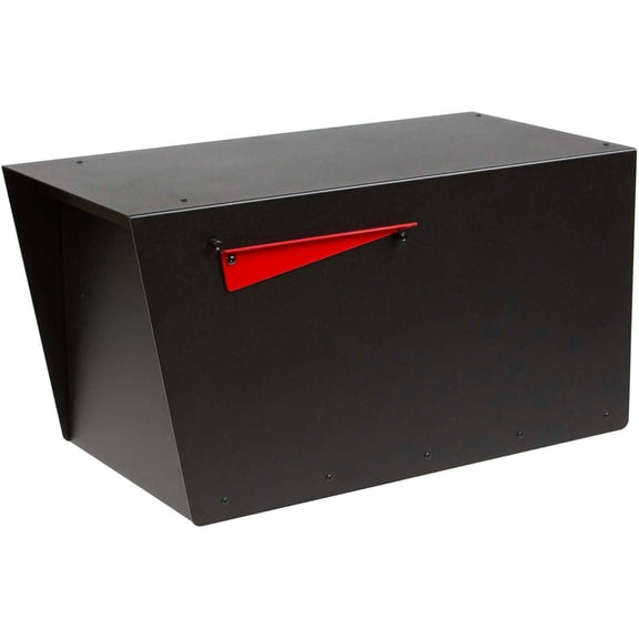 Rusty Design Contemporary Post-Mounted Mailbox with Personalized Address Numbers, Large Size #HC110 (Without Address Numbers)