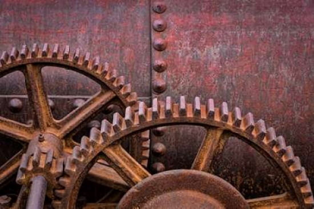 Rusty Gears II Canvas Art - Kathy Mahan (12 x 18)