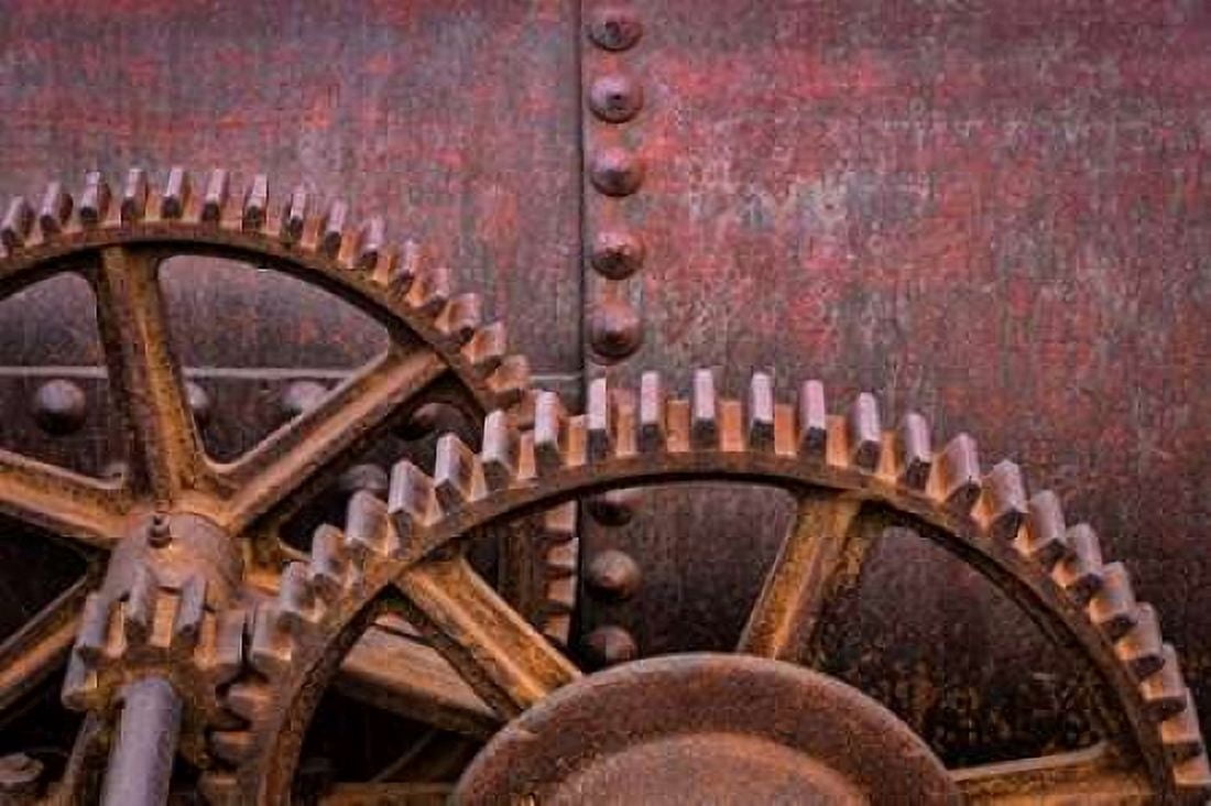 Rusty Gears II Canvas Art - Kathy Mahan (24 x 36)