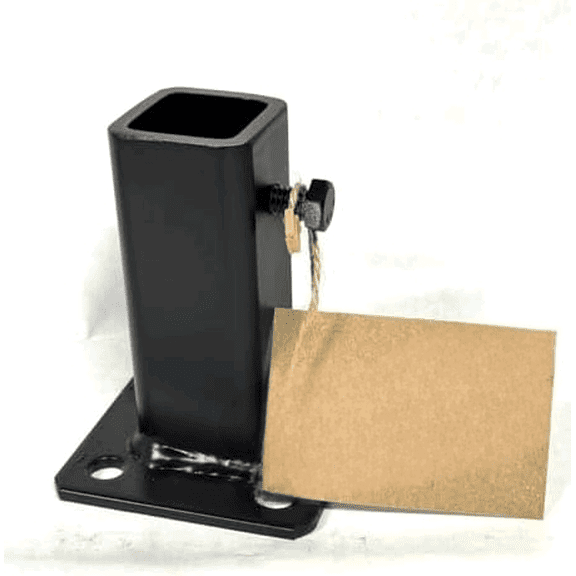 Rusty Iron Stair Posts Railing Base4" Rail Post Repair Mount No Welding Broke Wobbly Rails-Slip-Fit Boot Handrail Repairs fits 1" Square Hollow Tube or Solid Steel Post Black Paint w/Bolts