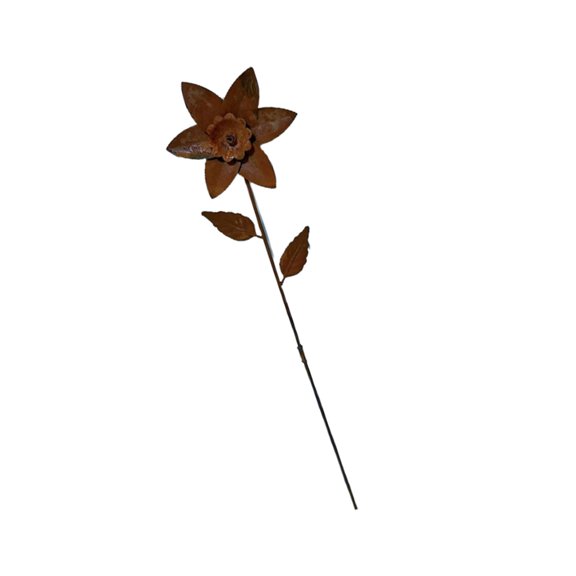Rusty Metal Flower Flower Rust Garden Art Piles Decorative Plant Stakes Home Garden Decoration