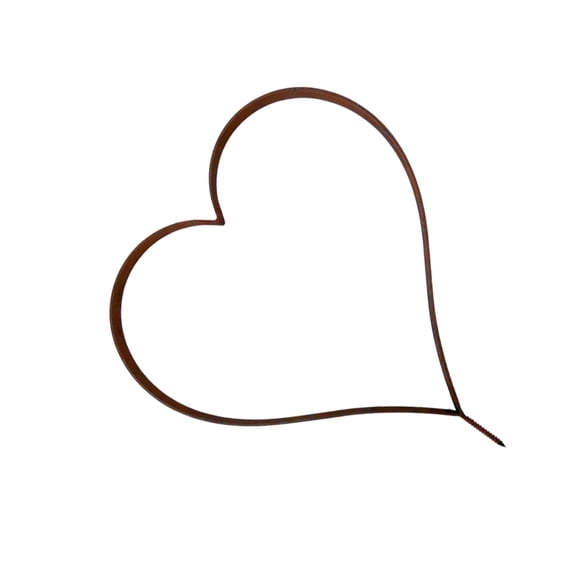 Rusty Metal Heart Shape Garden Stake Large Decorative Landscape and Gardening Outdoor Decoration Yard Ornament