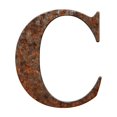 Rusty Metal Letter C Wall Art Decoration with Vintage Farmhouse Design ...