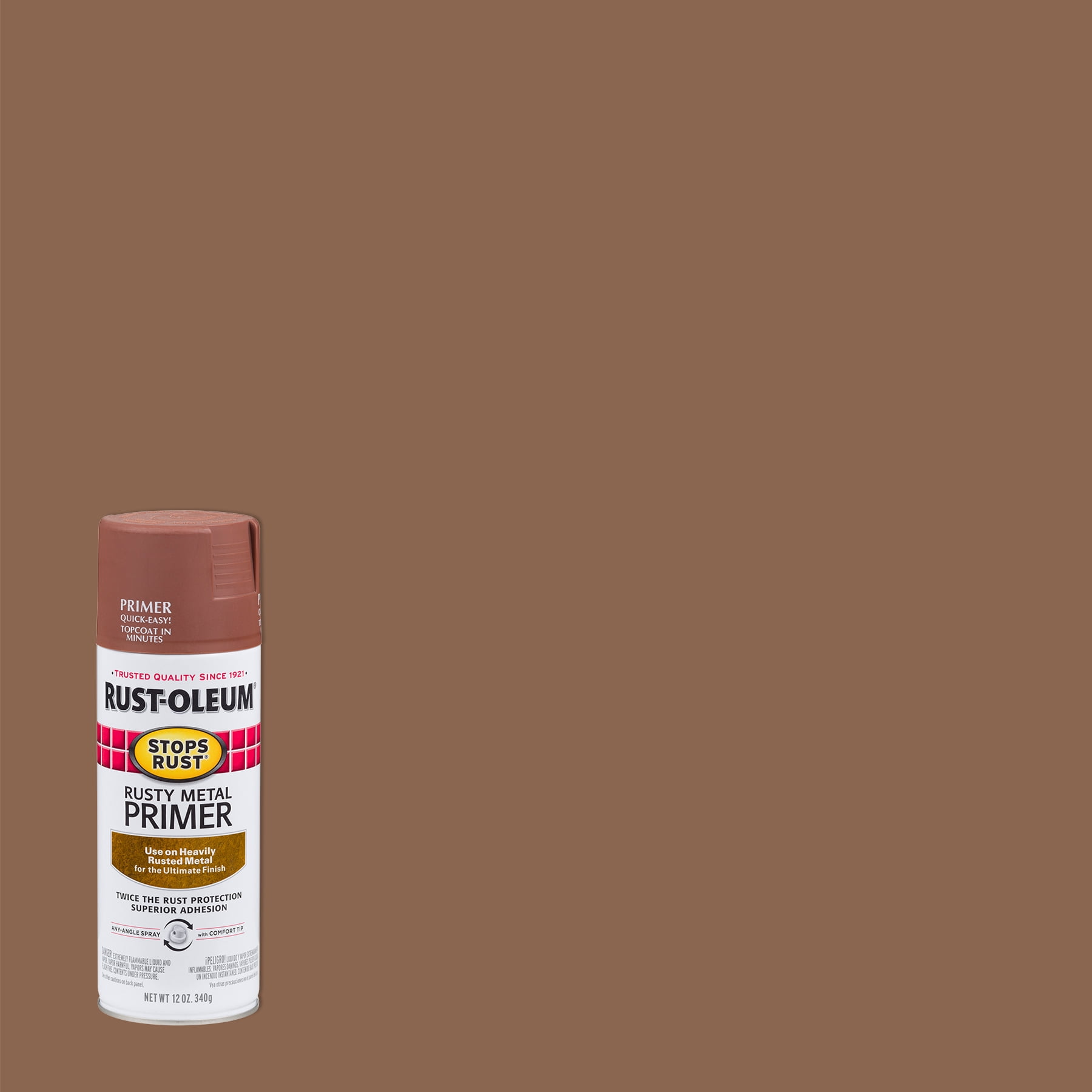 Rust-Oleum 7769502 Protective Enamel Paint Stops Rust, 1 Quarts (Pack of  1), Flat Rusty Metal Primer