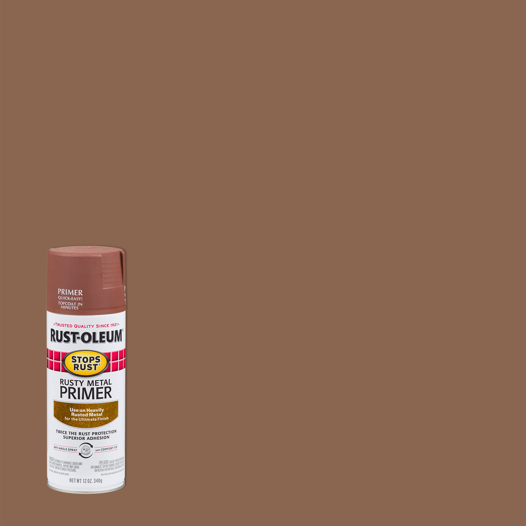 Rusty Metal Primer, Rust-Oleum Stops Rust Flat Spray Paint-7769830, 12 oz - image 1 of 13