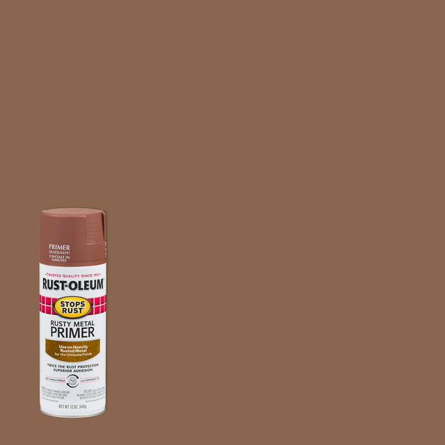 Rusty Metal Primer, Rust-Oleum Stops Rust Flat Spray Paint-7769830, 12 oz