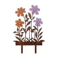 thumbnail image 1 of Rusty Metal Wild Flowers Garden Stakes 11.82 X 8.66 Inches, Decorative Flowers Yard Stake Metal Art for Outdoor Garden Lawn Decor, D, 1 of 6