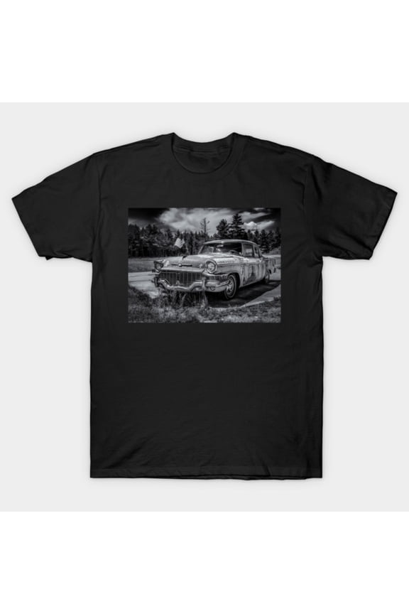 Rusty Old Studebaker Vintage Abandoned Classic American Car Salvage Unisex T-Shirt, up to size 3XL.