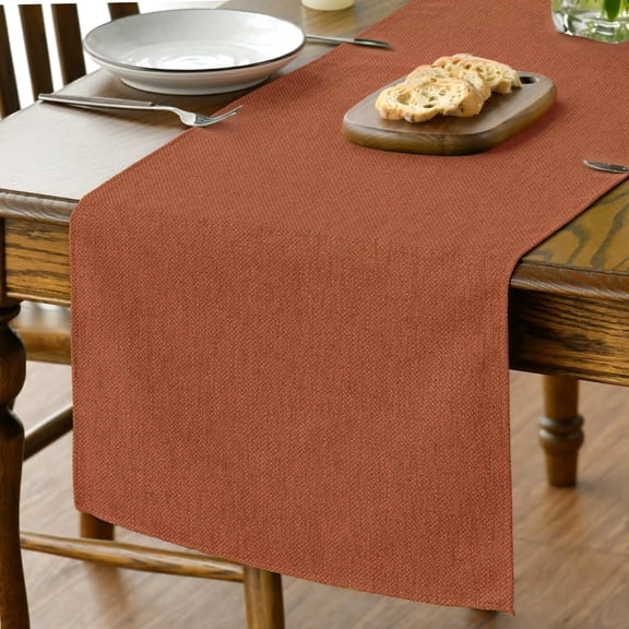 Rusty Orange Table Runner with Seasonal Fall Thanksgiving 13, Rusty Orange