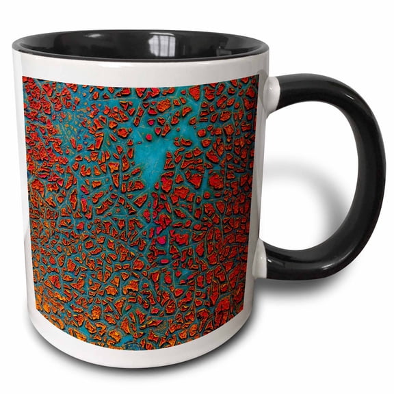 3drose, Rusty Patterns on Old Truck, B.c., Canada, 11oz Two-tone Black Mug