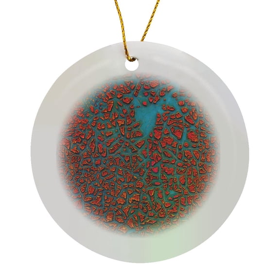 3drose, Rusty Patterns on Old Truck, B.c., Canada, Circle Porcelain Ornament