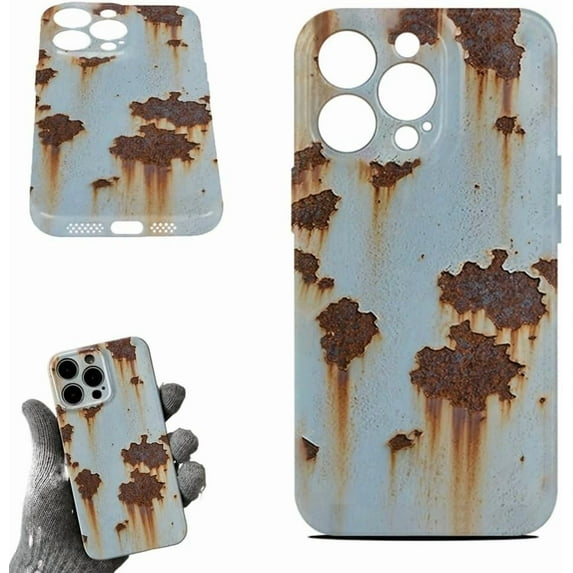 Rusty Phone Case, Vintage Rust Look Phone Case for iPhone Cases, Vintage Aesthetic Rust Texture Case for iPhone 16/15/14/13/12/11 Promax