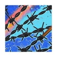 thumbnail image 1 of "Rusty Razor Fence" - Canvas, 1 of 25