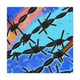 thumbnail image 1 of "Rusty Razor Fence" - Canvas, 1 of 25