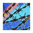 thumbnail image 1 of "Rusty Razor Fence" - Canvas, 1 of 25