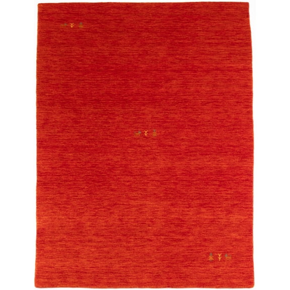 Magic Rugs Orange-Red Tribal Gabbeh Modern Rug, 4' x 6'