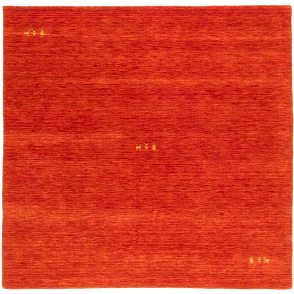 Magic Rugs Orange-Red Tribal Gabbeh Modern Square Rug, 8' x 8'