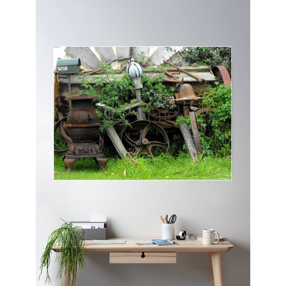 Rusty Relics Poster Wall Art, Modern Wall Decor For Living Room Bedroom, 24x36 UNFRAMED