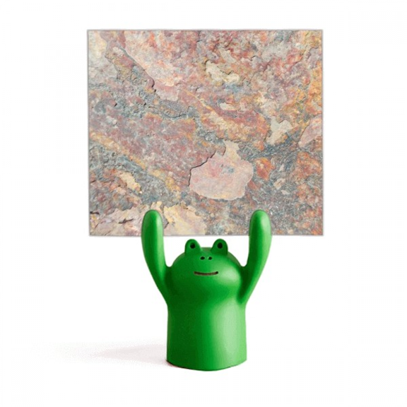 Rusty Rough Iron Texture Rust Memo Holder Cartoon Animal Frog Stand Decoration
