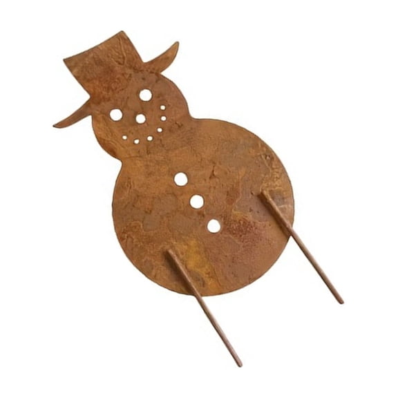 Rusty Santa Snowman Metal Garden Stakes Outdoor Decoration Weather Resistant Landscape Yard Art Suitable For Christmas