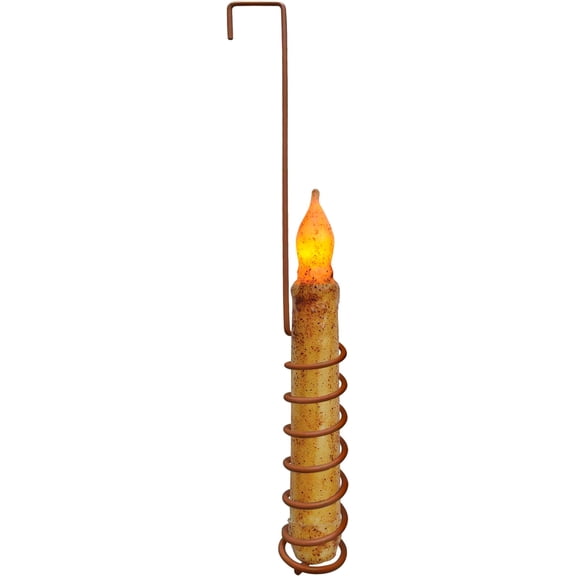 Rusty Spiral Wire Door Mount Taper Candle Holder Country Primitive Dcor - Perfect for Doors, Windows, Events & Holidays